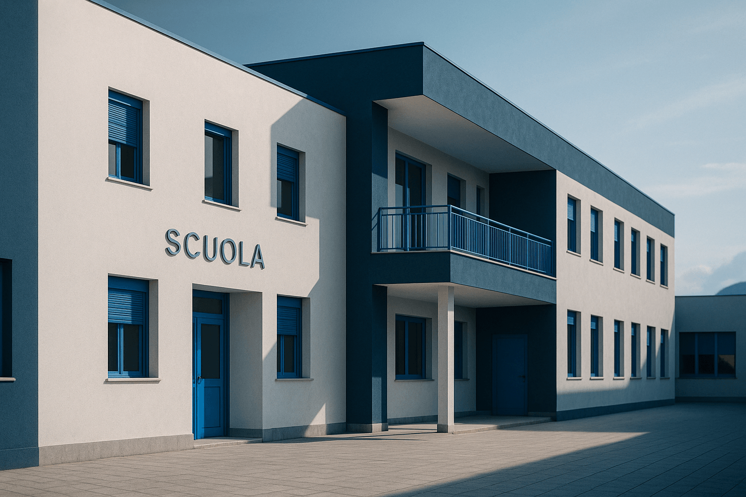 Moderno edificio scolastico nel Sud Italia
